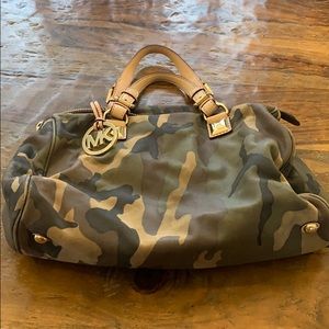 Michael Kors camo satchel